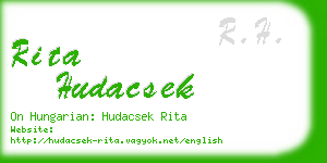 rita hudacsek business card